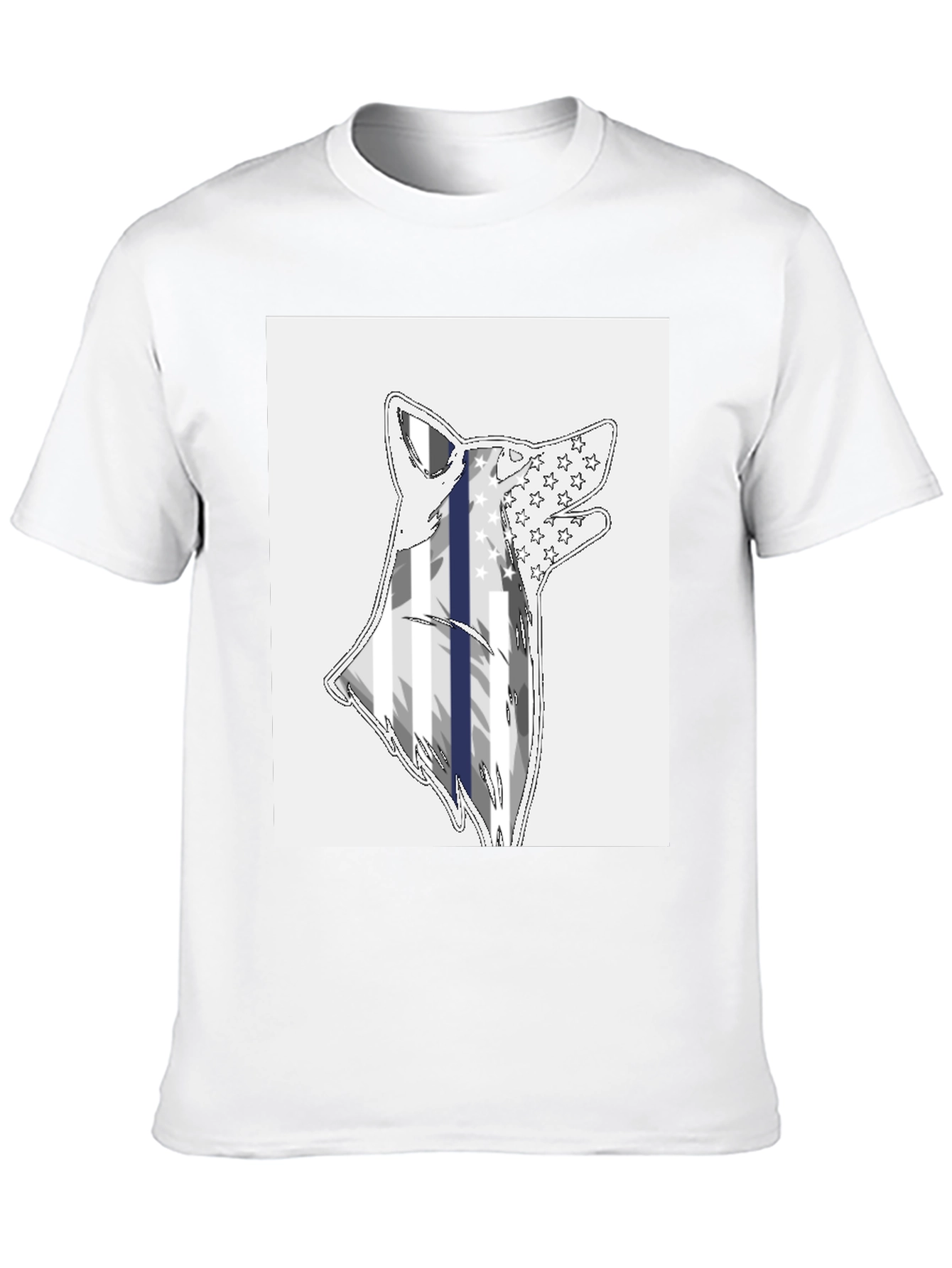 Thin Blue Line Wolf T-Shirt