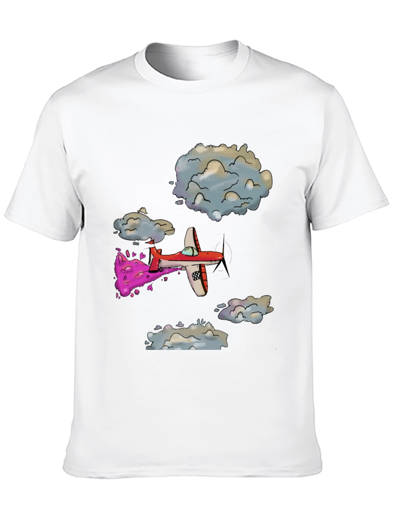 Cartoon Airplane Graphic Tee - Fly High in Style!