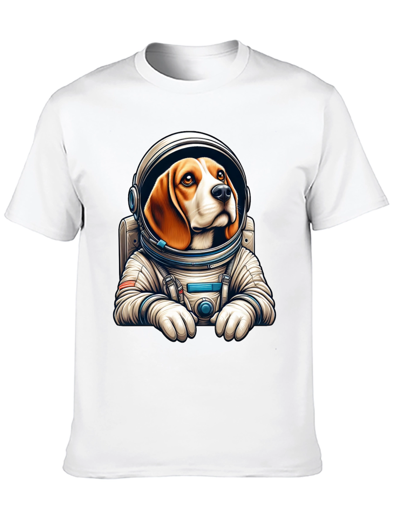 Astronaut Beagle Black T-Shirt