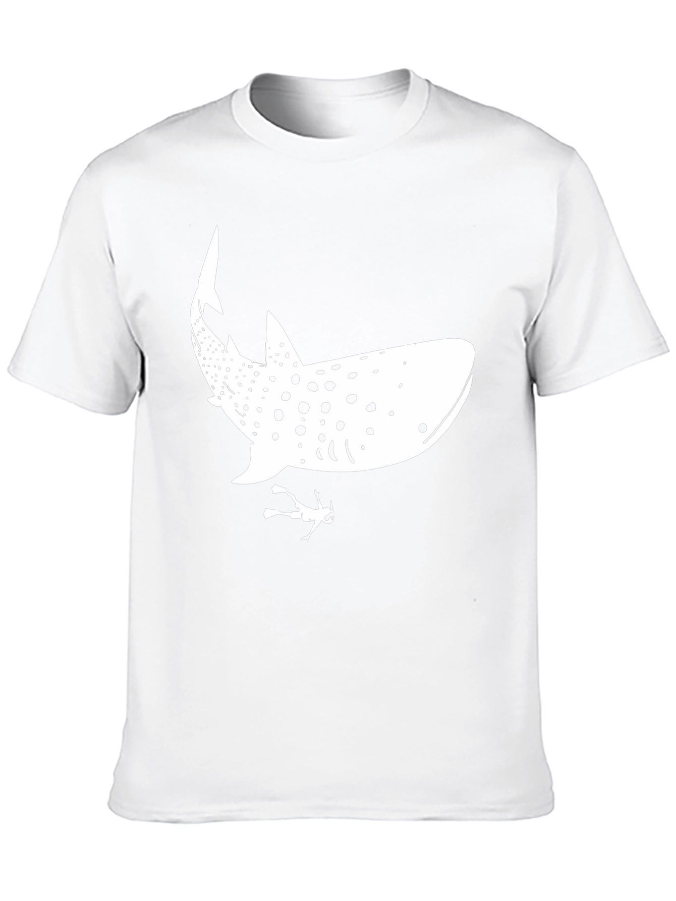 Whale Shark Diver Graphic T-Shirt - Black