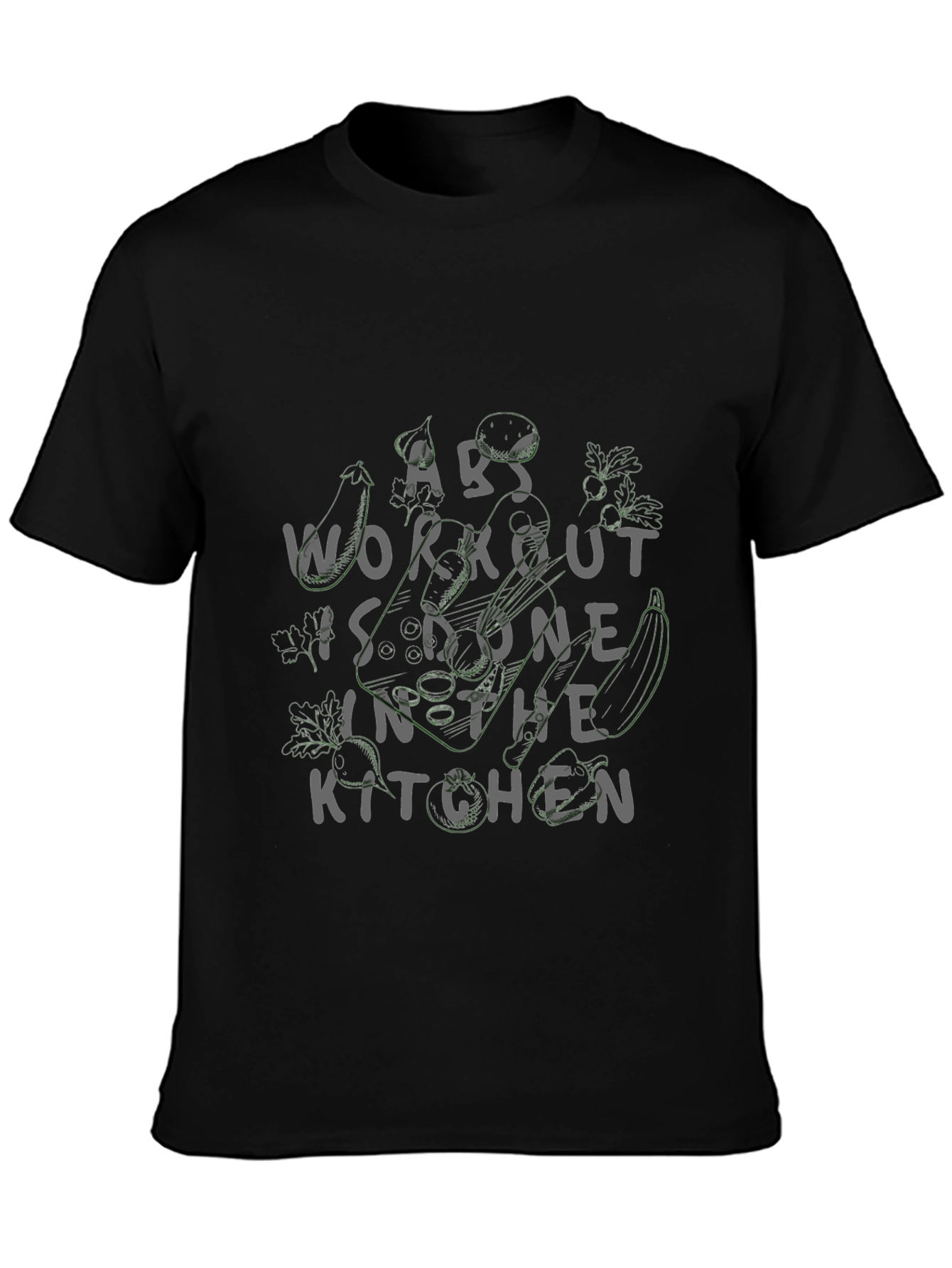 Abs Workout in the Kitchen Black T-Shirt