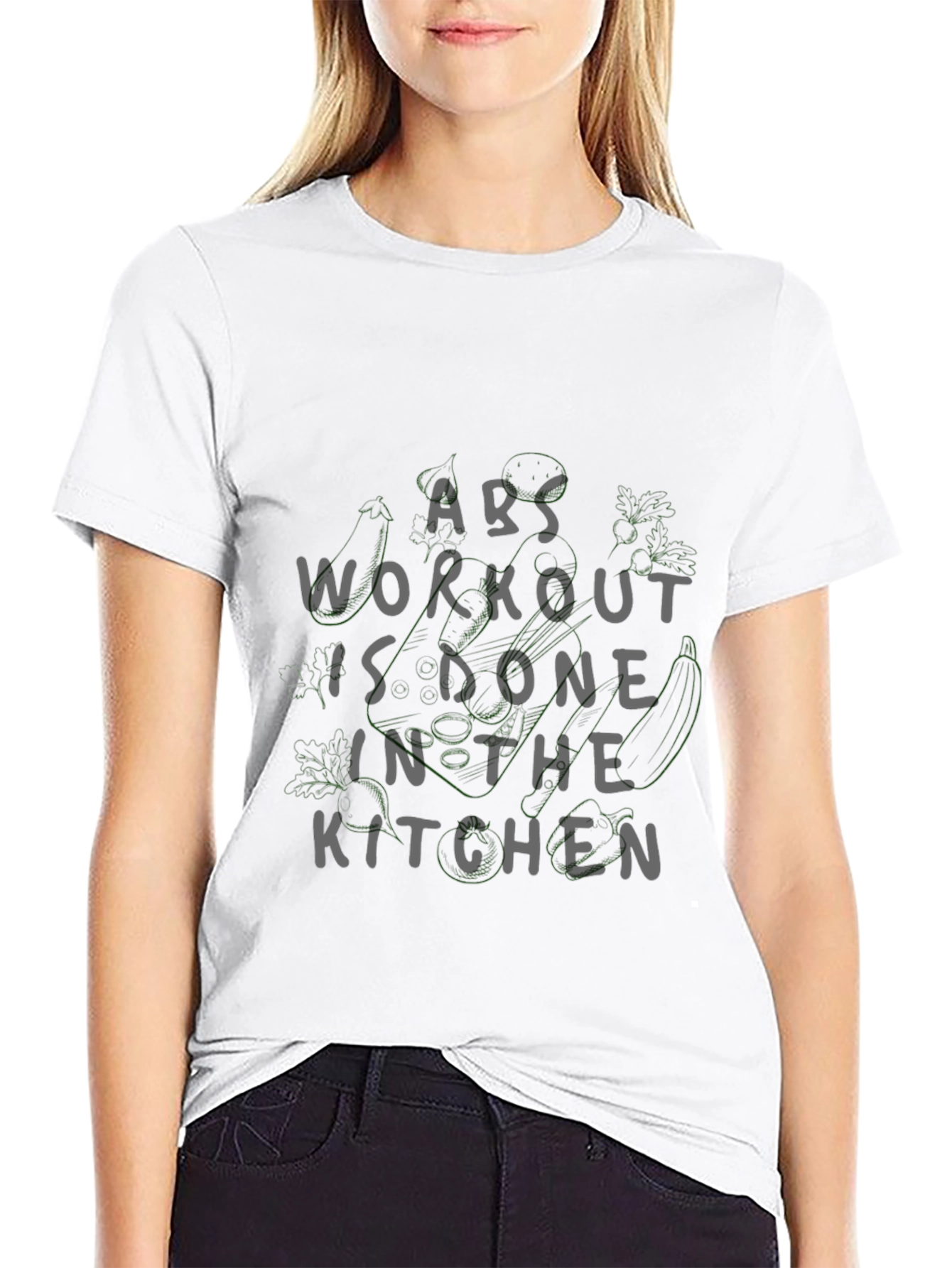 Abs Workout in the Kitchen Black T-Shirt