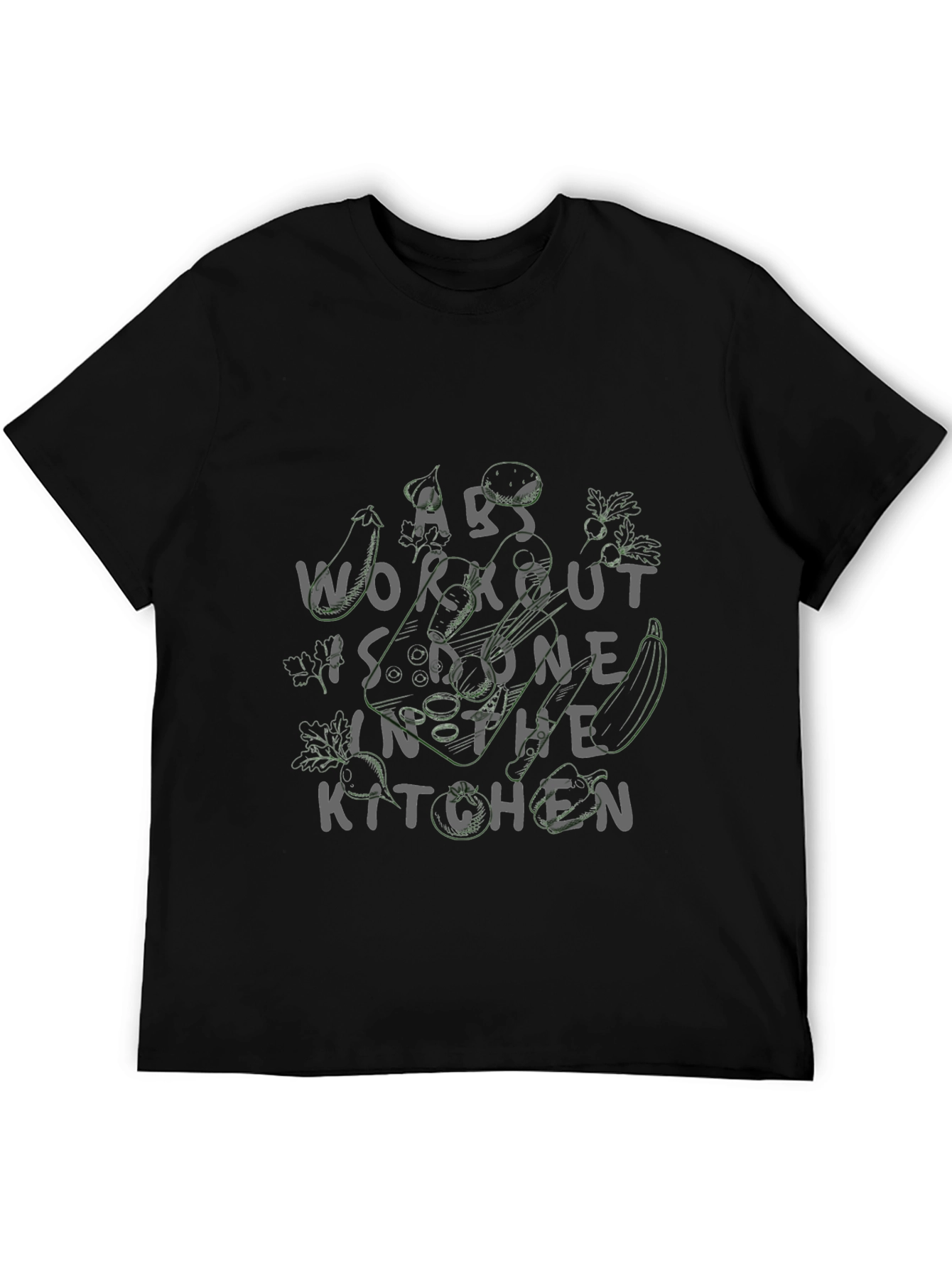 Abs Workout in the Kitchen Black T-Shirt