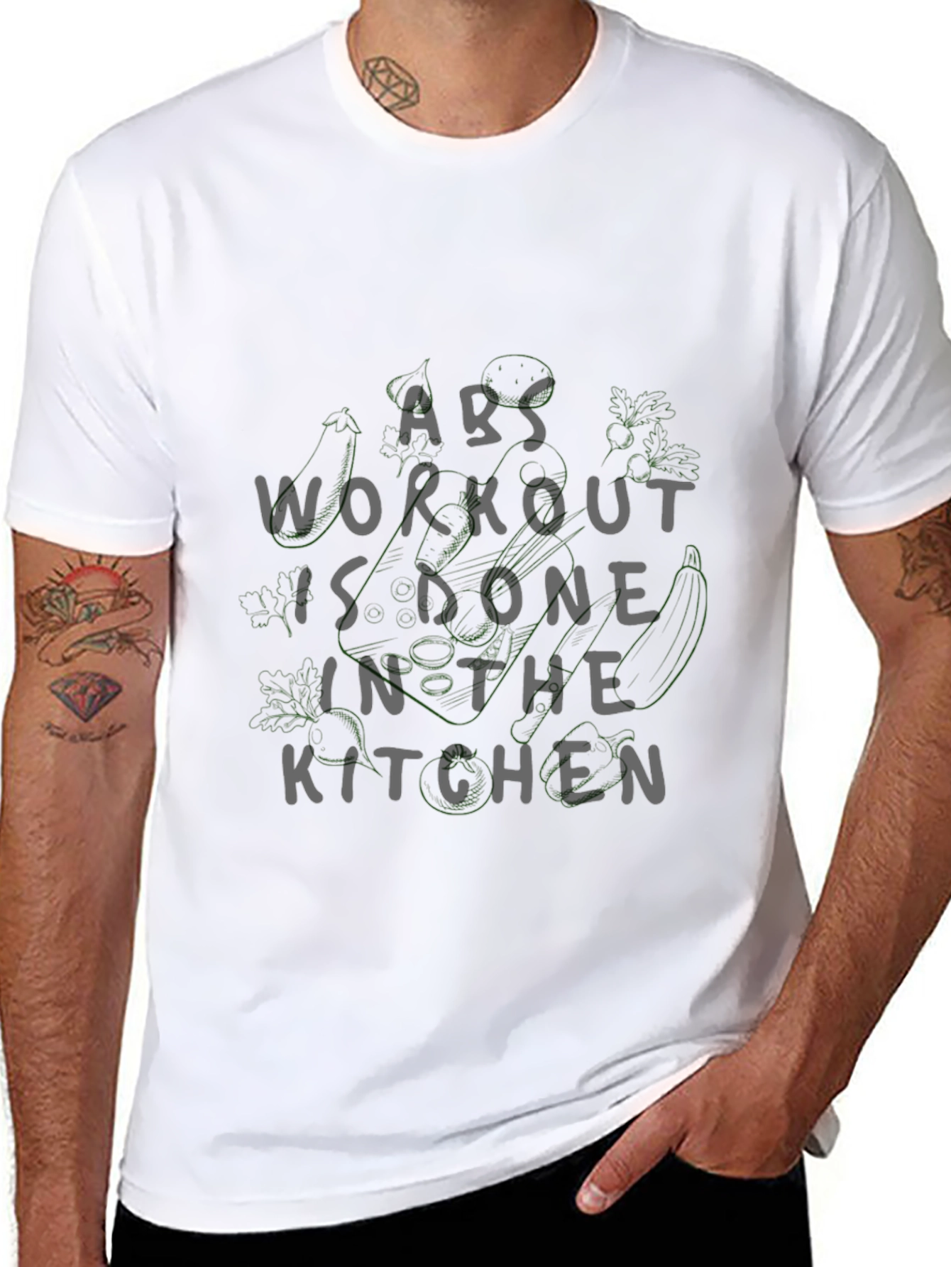 Abs Workout in the Kitchen Black T-Shirt