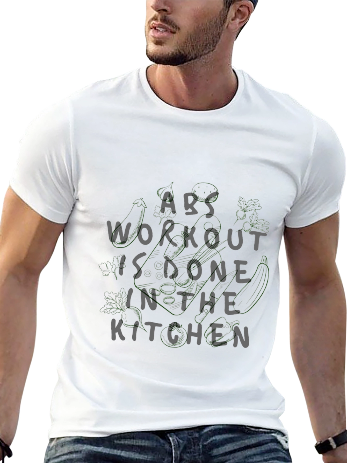 Abs Workout in the Kitchen Black T-Shirt