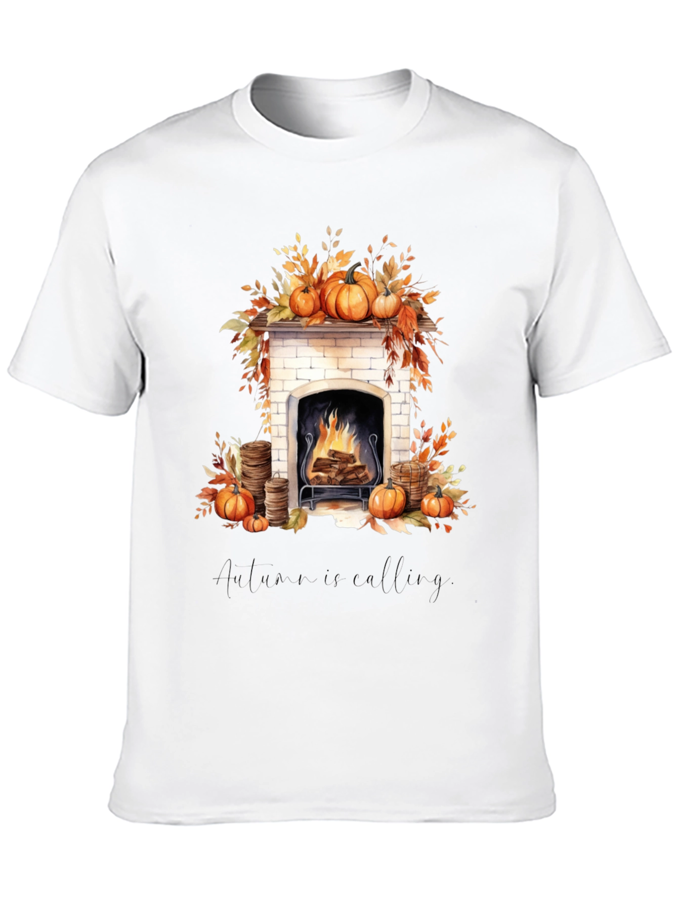 Autumn Calling Black Graphic Tee