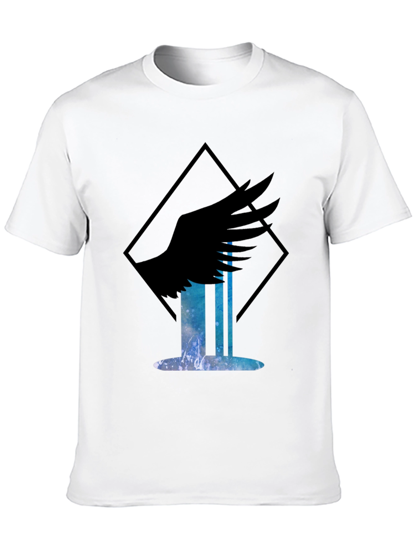 Winged Waterfall Graphic T-Shirt - Black
