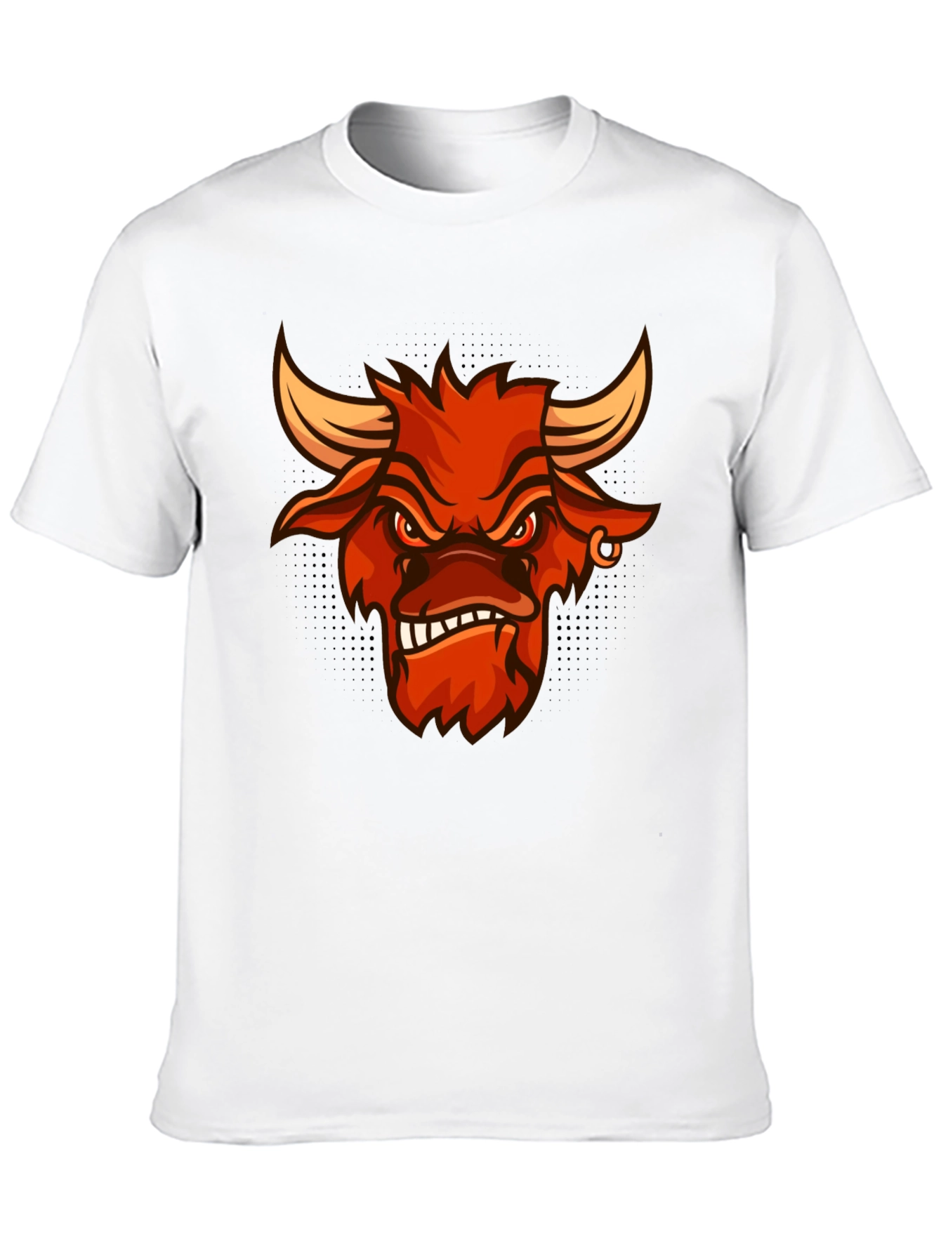 Angry Bull Graphic Tee - Black Cotton T-Shirt