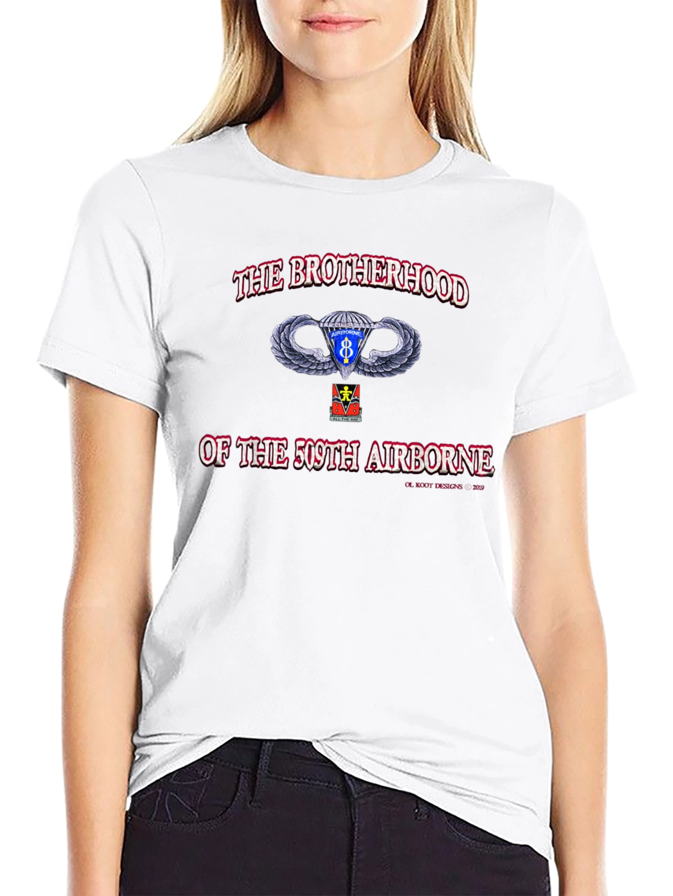 509th Airborne Brotherhood Black T-Shirt