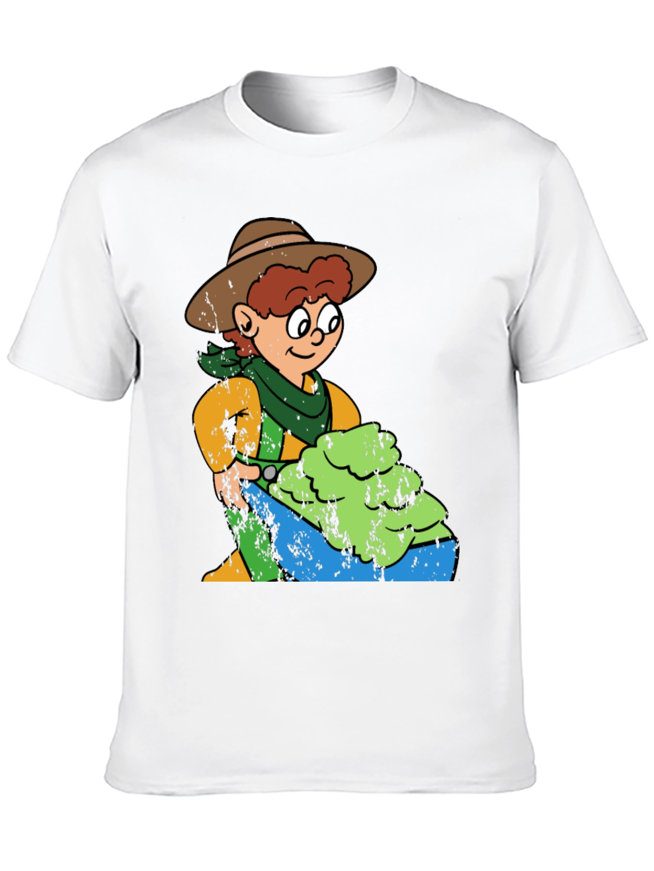 Cartoon Cowboy Graphic T-Shirt