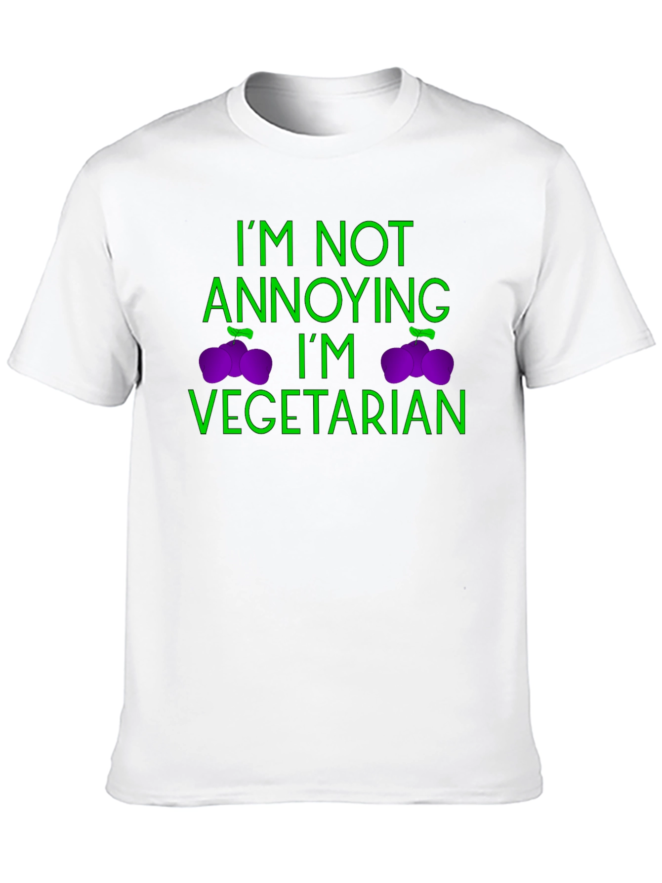 Vegetarian Statement Graphic Tee - Black