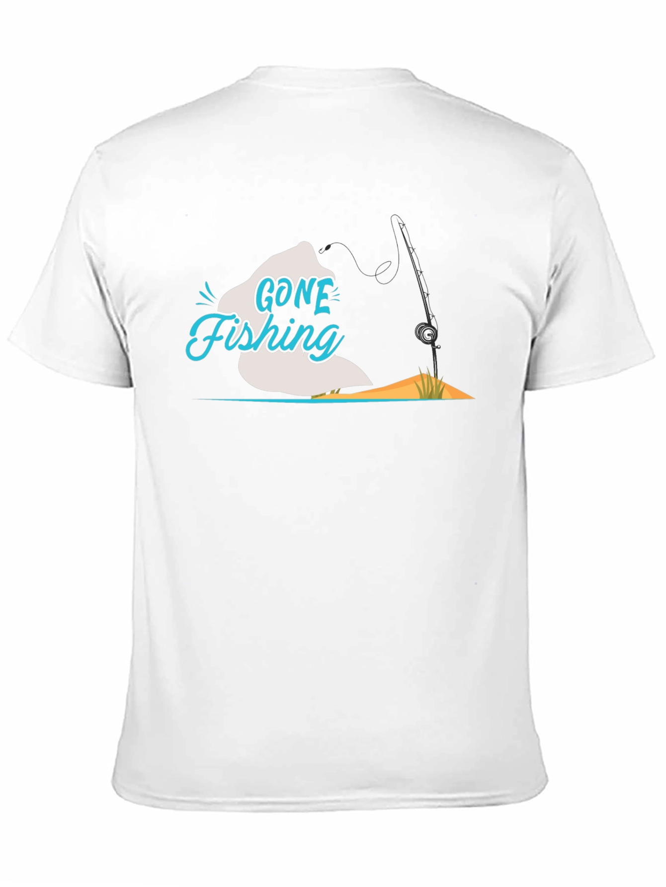 Gone Fishing Black T-Shirt