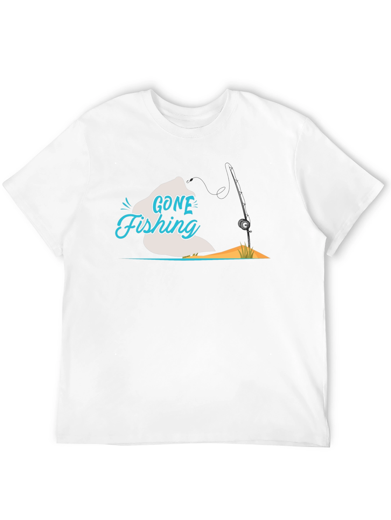 Gone Fishing Black T-Shirt