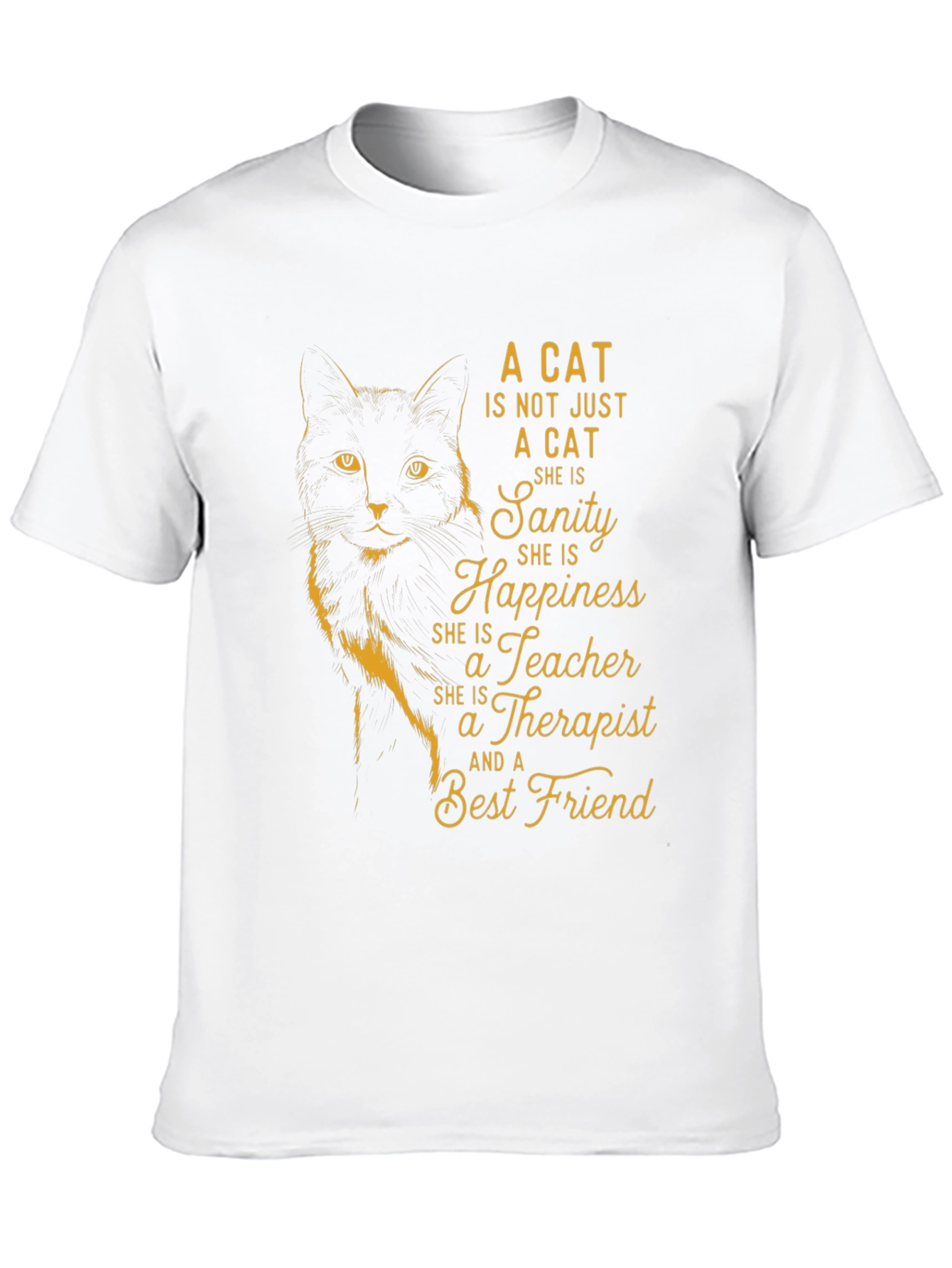 Cat Lover T-Shirt - Sanity Happiness Best Friend