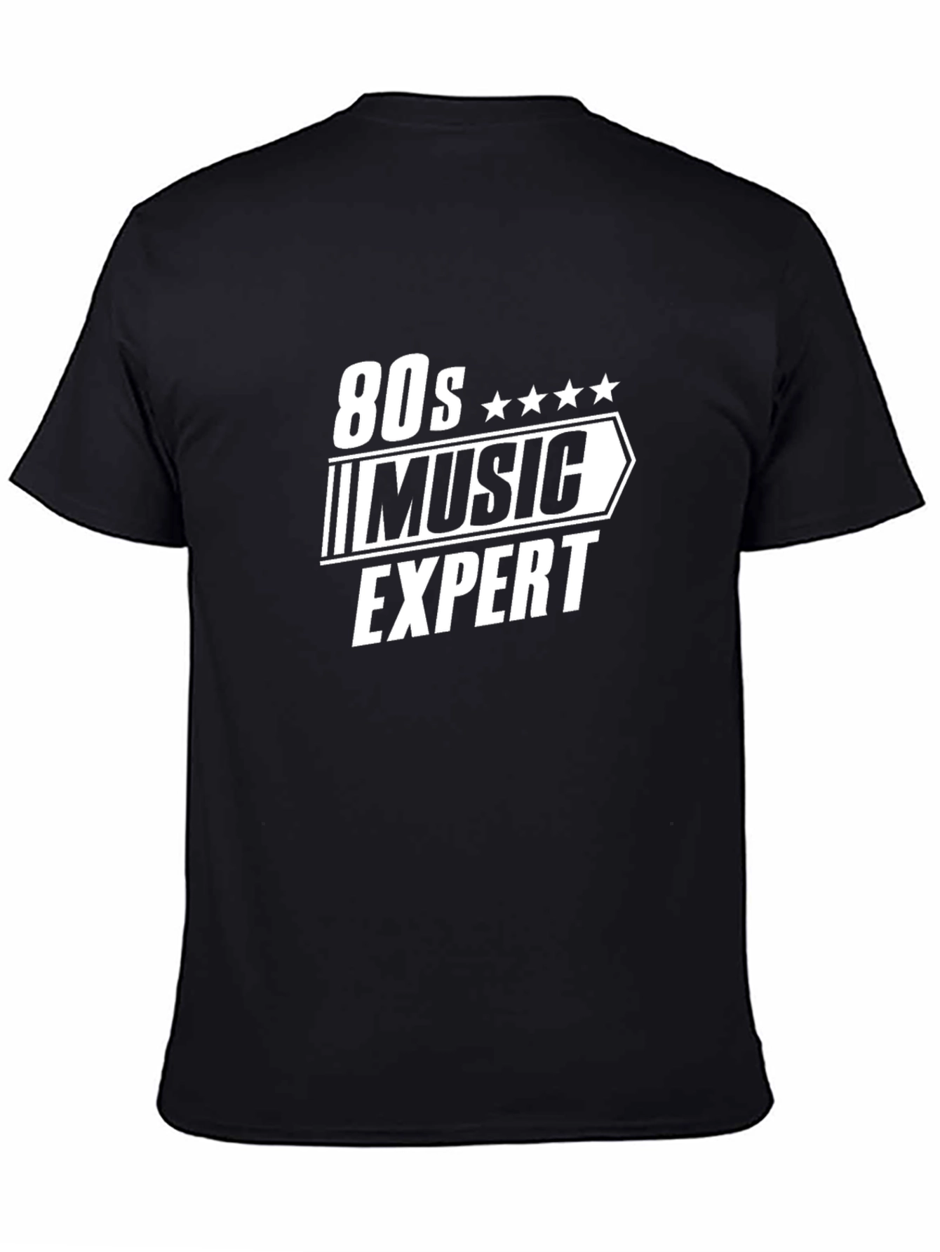 80s Music Expert Black T-Shirt