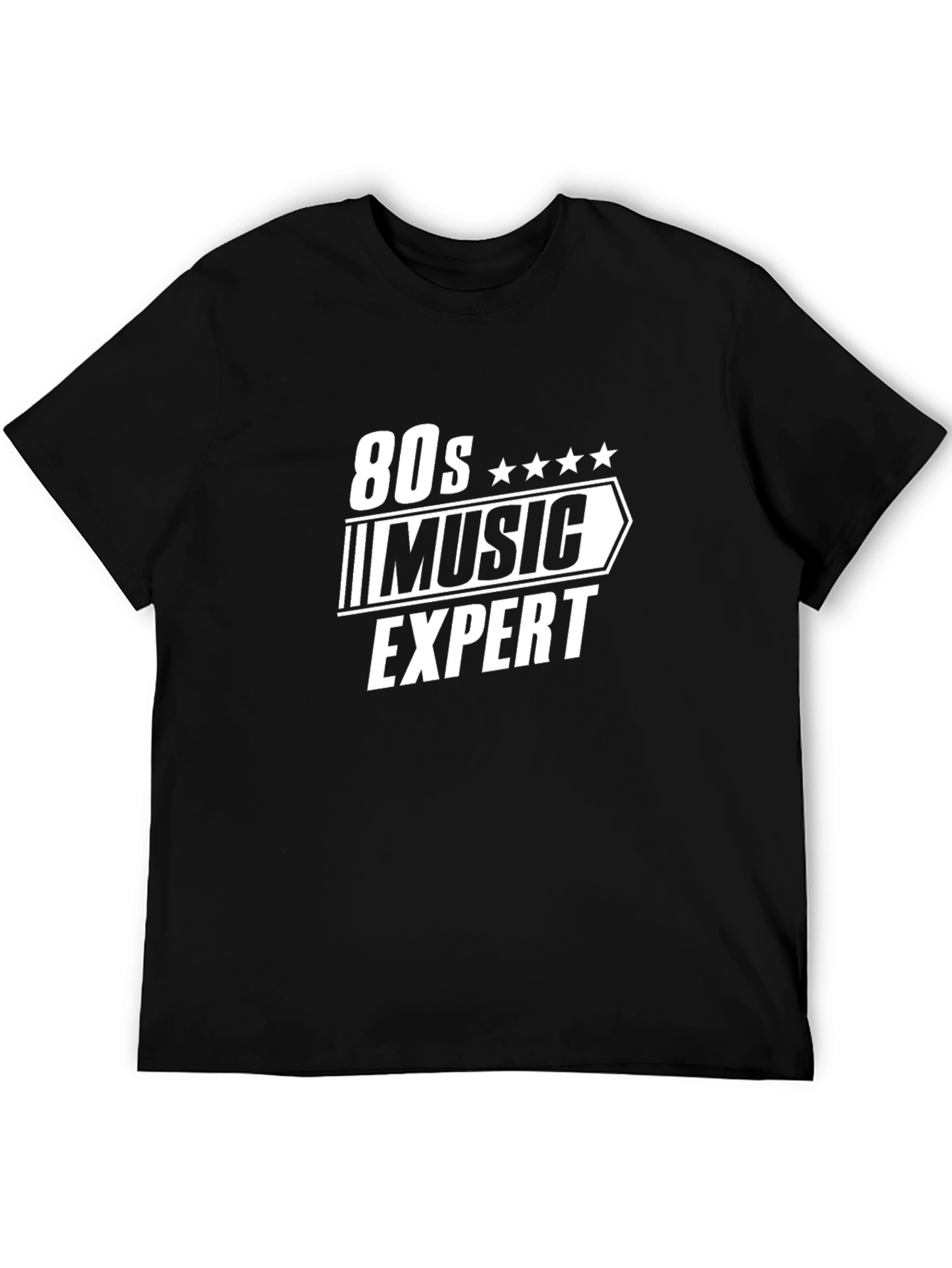 80s Music Expert Black T-Shirt