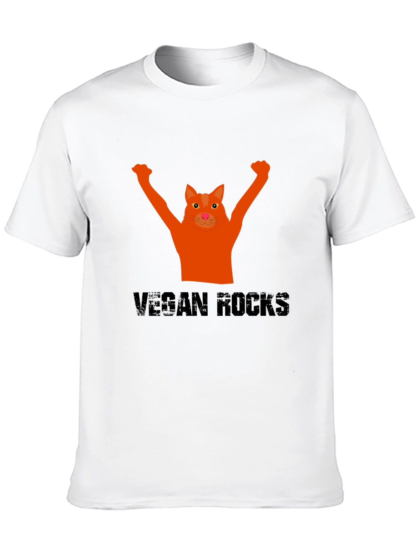 Vegan Rocks Cat T-Shirt