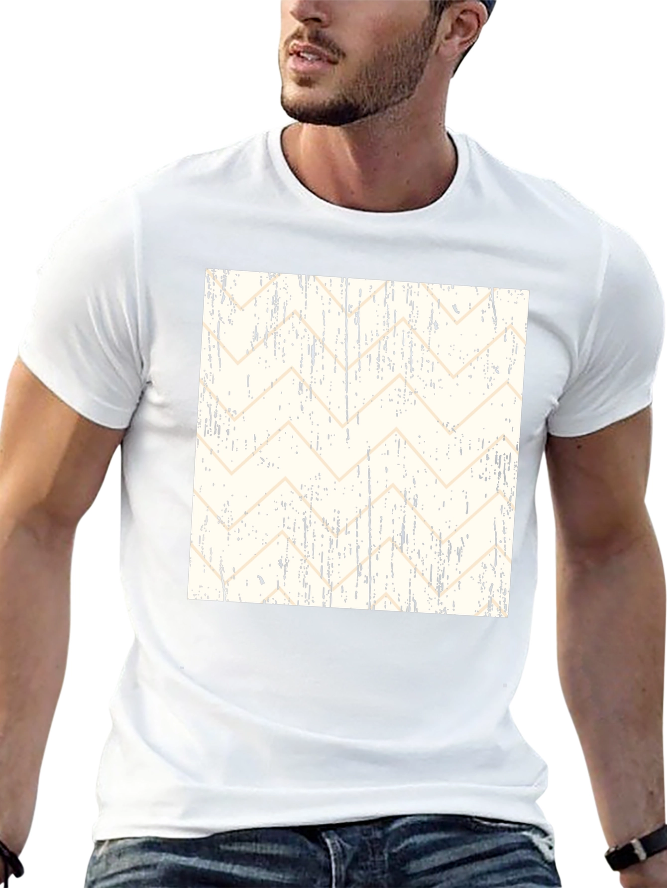 Abstract Pattern Black T-Shirt
