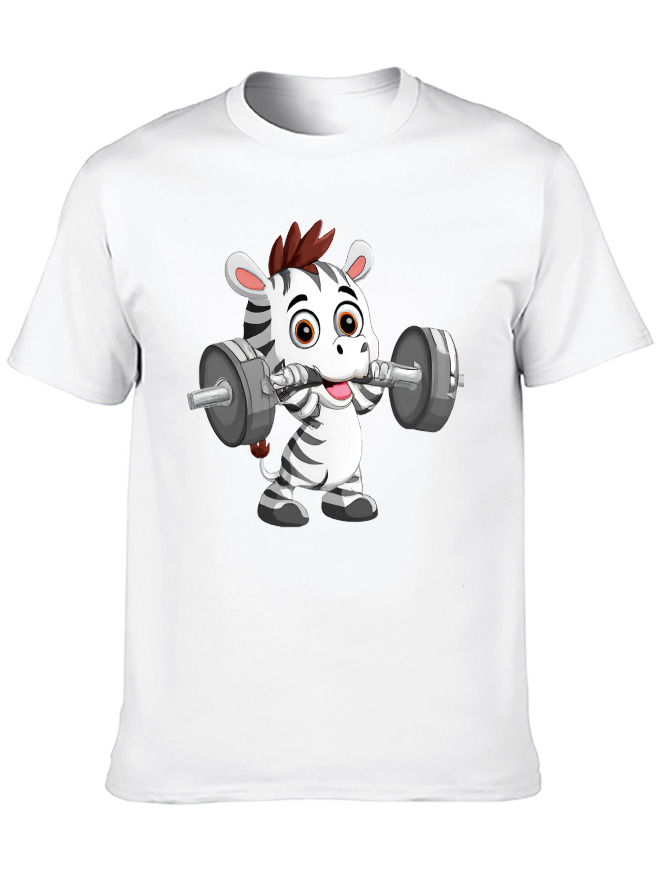 Zebra Lifting Weights T-Shirt - Black