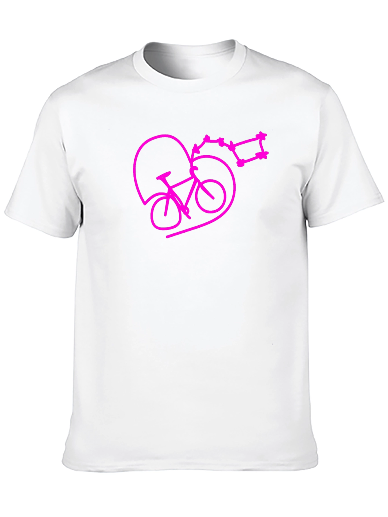 Bike & Heart Tee - Black Cotton Blend