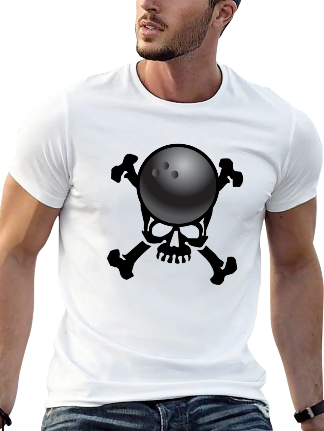 Bowling Skull T-Shirt - Strike Death Design