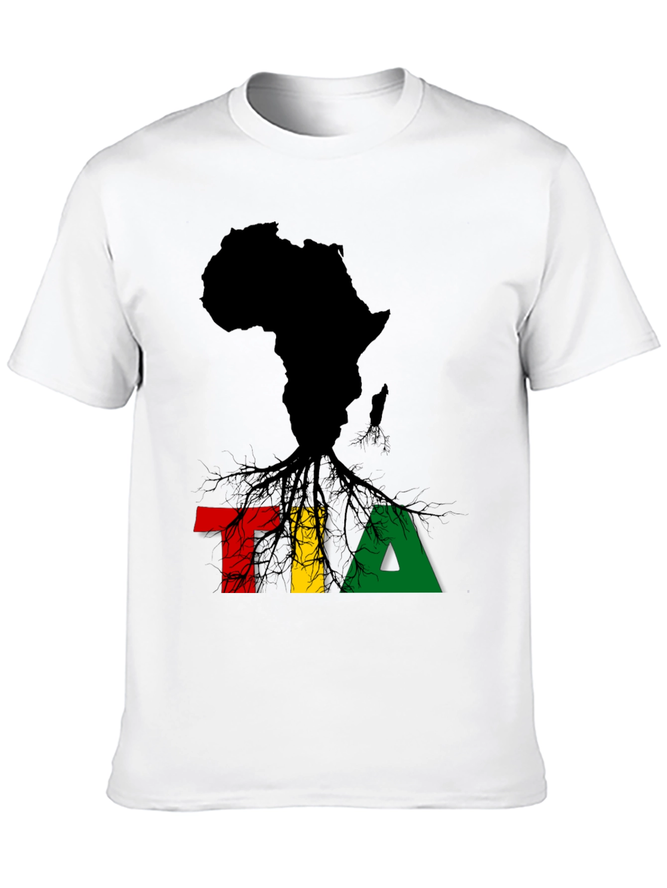 Africa Map TIA T-Shirt - Black Pride Tee