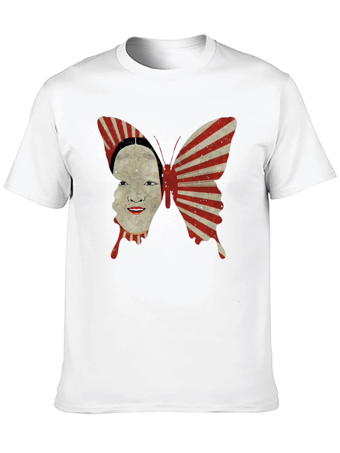 Butterfly Face Graphic Tee - Unique Design