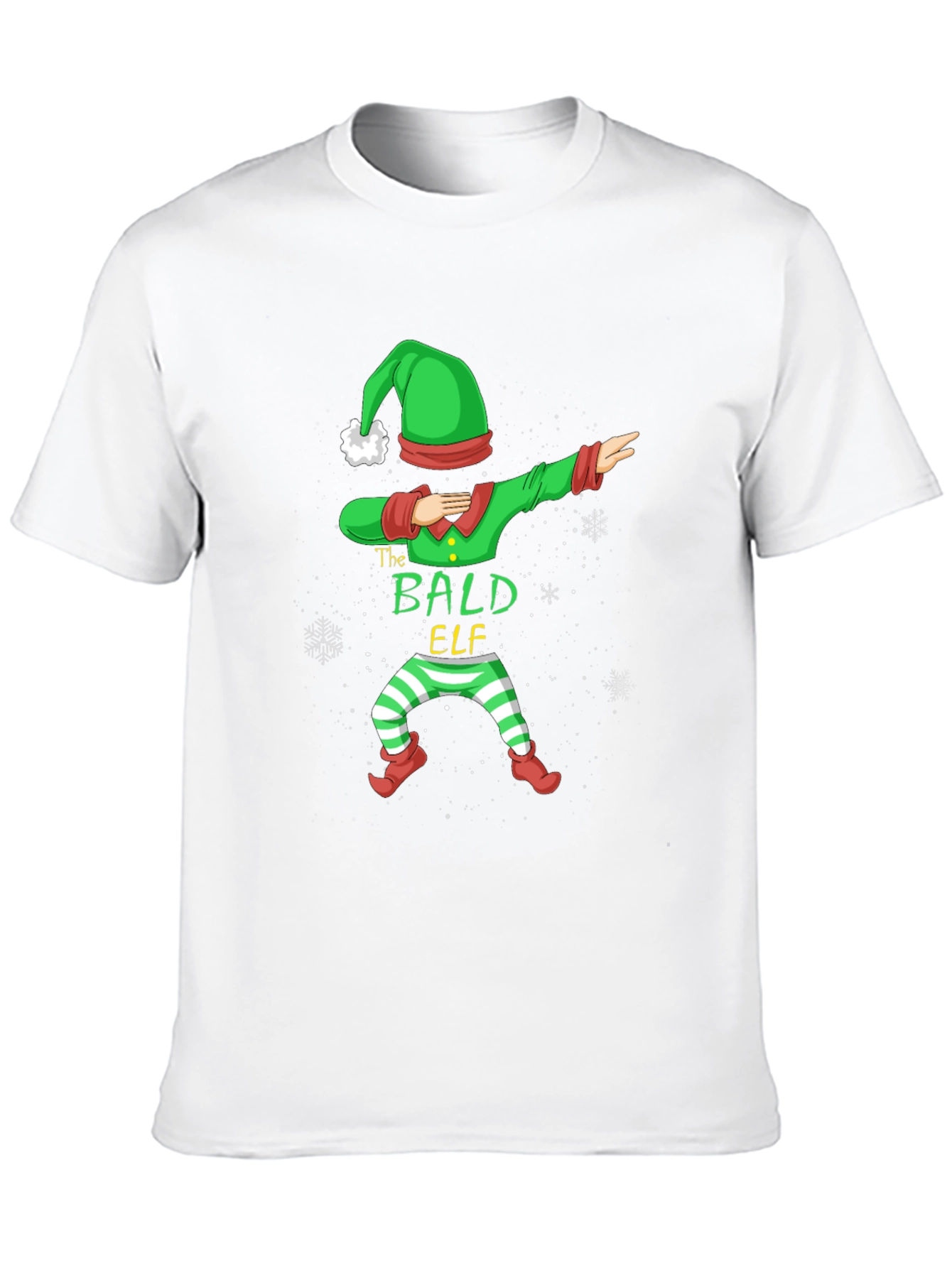 The Bald Elf Dab T-Shirt - Holiday Festive Tee