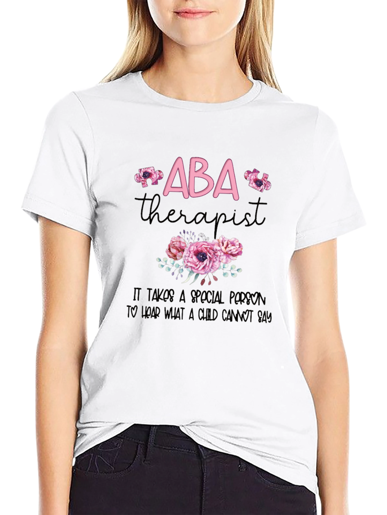 ABA Therapist Floral T-Shirt