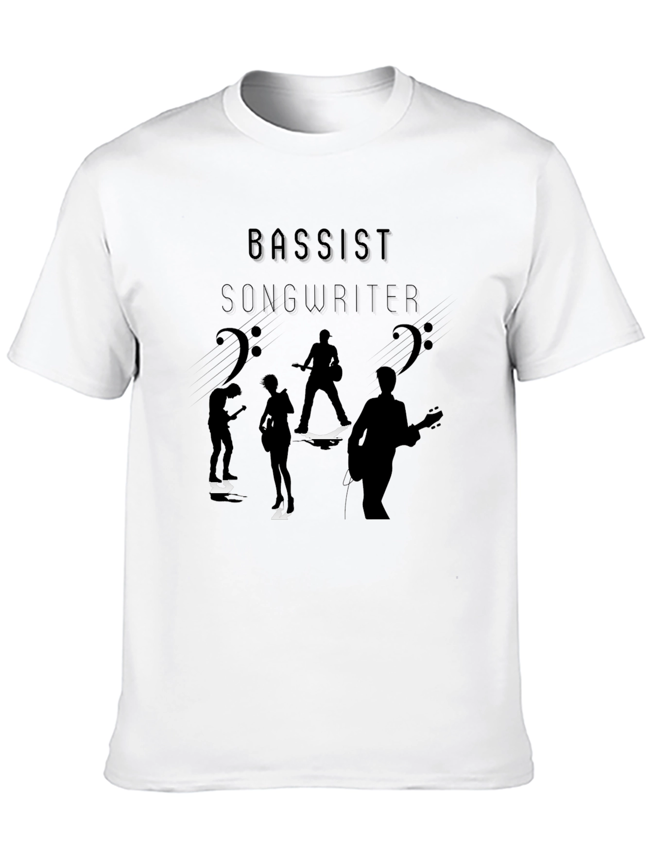 Bassist Songwriter Silhouette Graphic Tee
