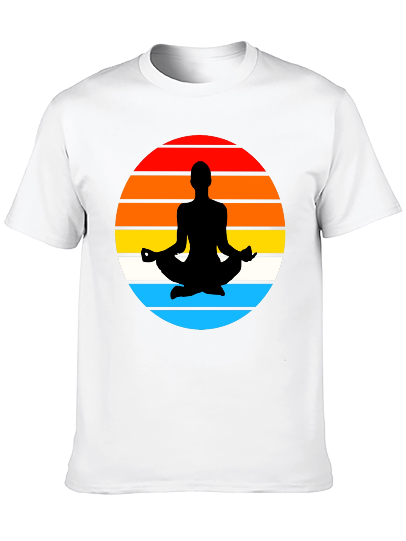 Yoga Meditation Sunset Graphic T-Shirt