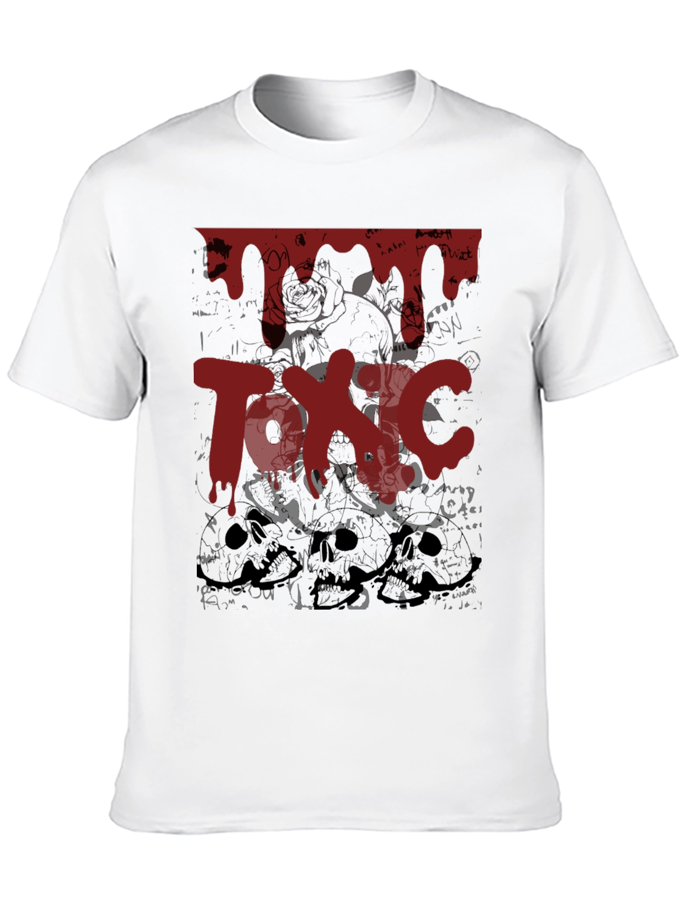 Toxic Graphic Print Black T-Shirt