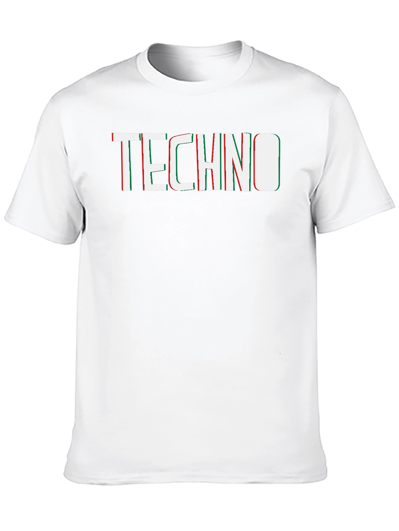 Techno Glitch Graphic Tee - Modern Style