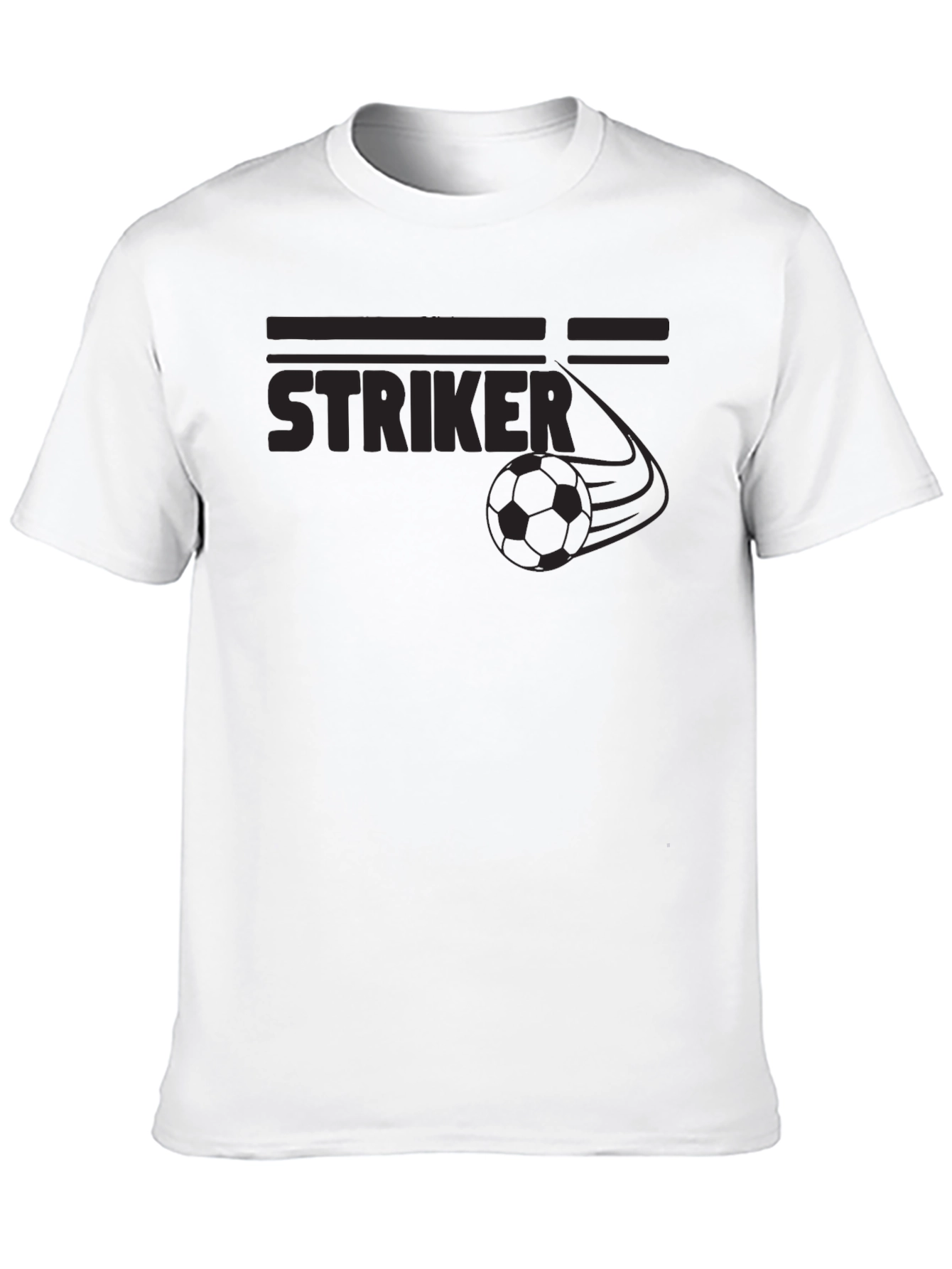 Striker Soccer Graphic T-Shirt - Black