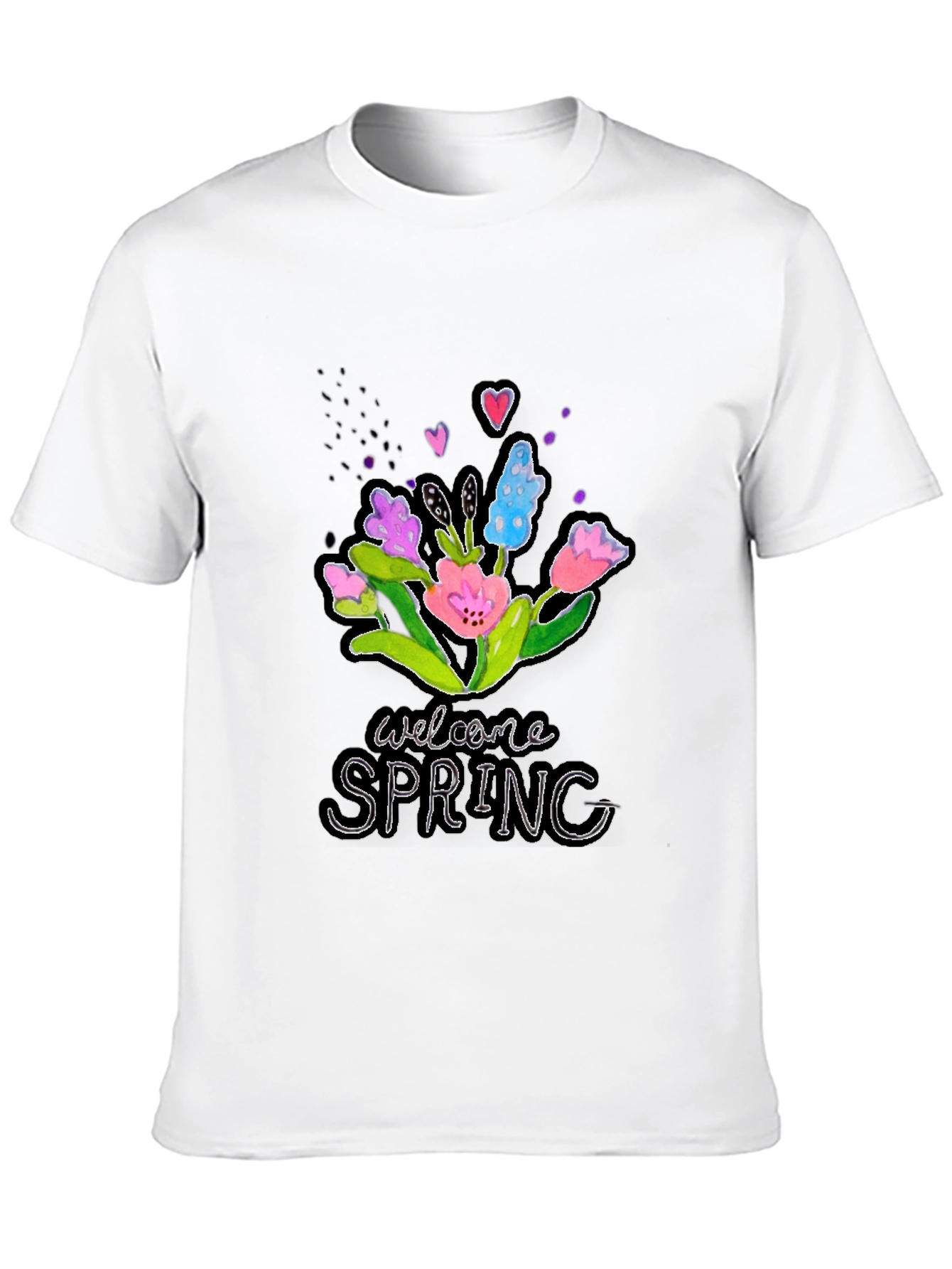 Welcome Spring Floral Graphic T-Shirt