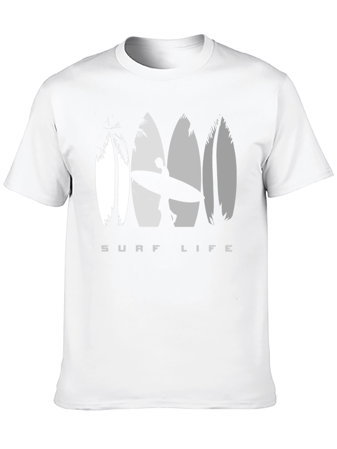 Surf Life Black T-Shirt with Surfboard Design