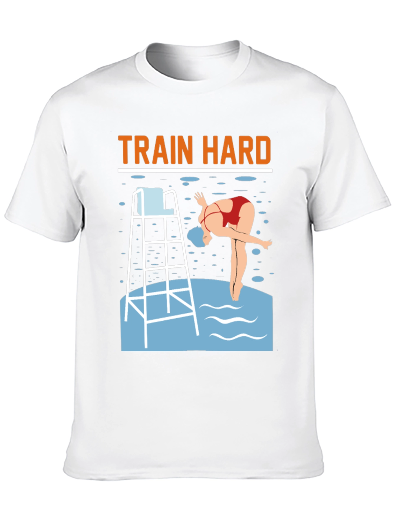 Train Hard Swimmer Graphic Tee