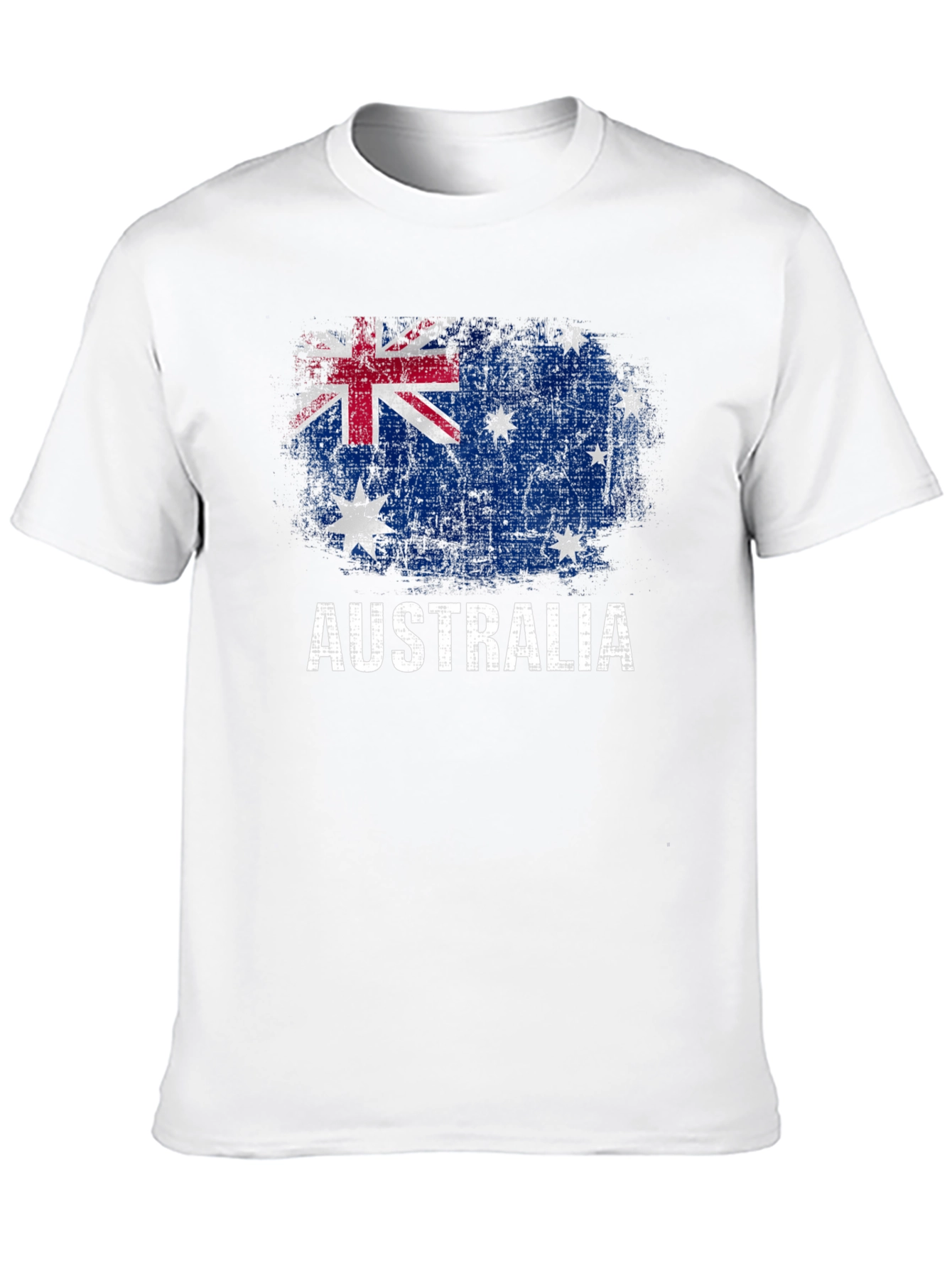 Australia Flag Graphic T-Shirt Distressed Print