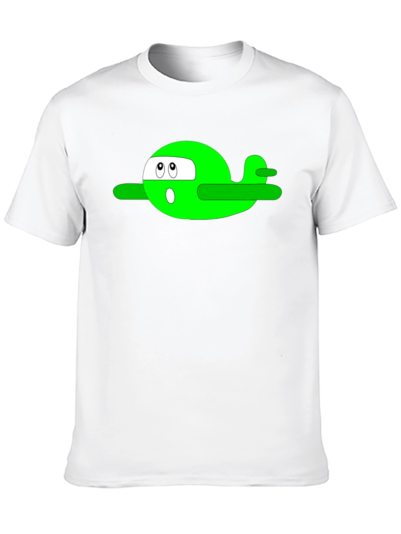 Cartoon Plane Graphic Tee - Black