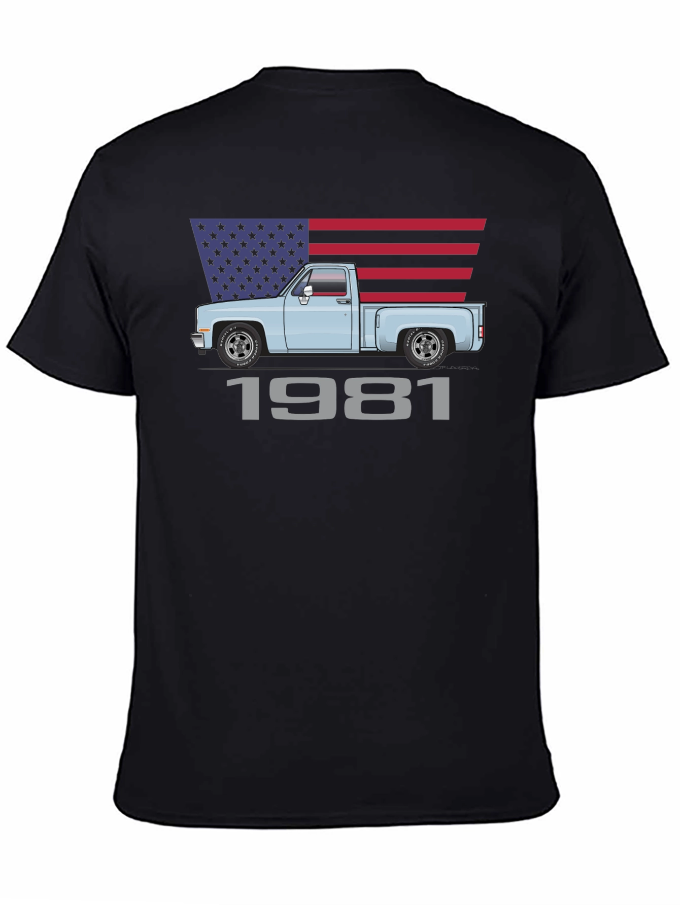 1981 Truck American Flag Graphic Tee