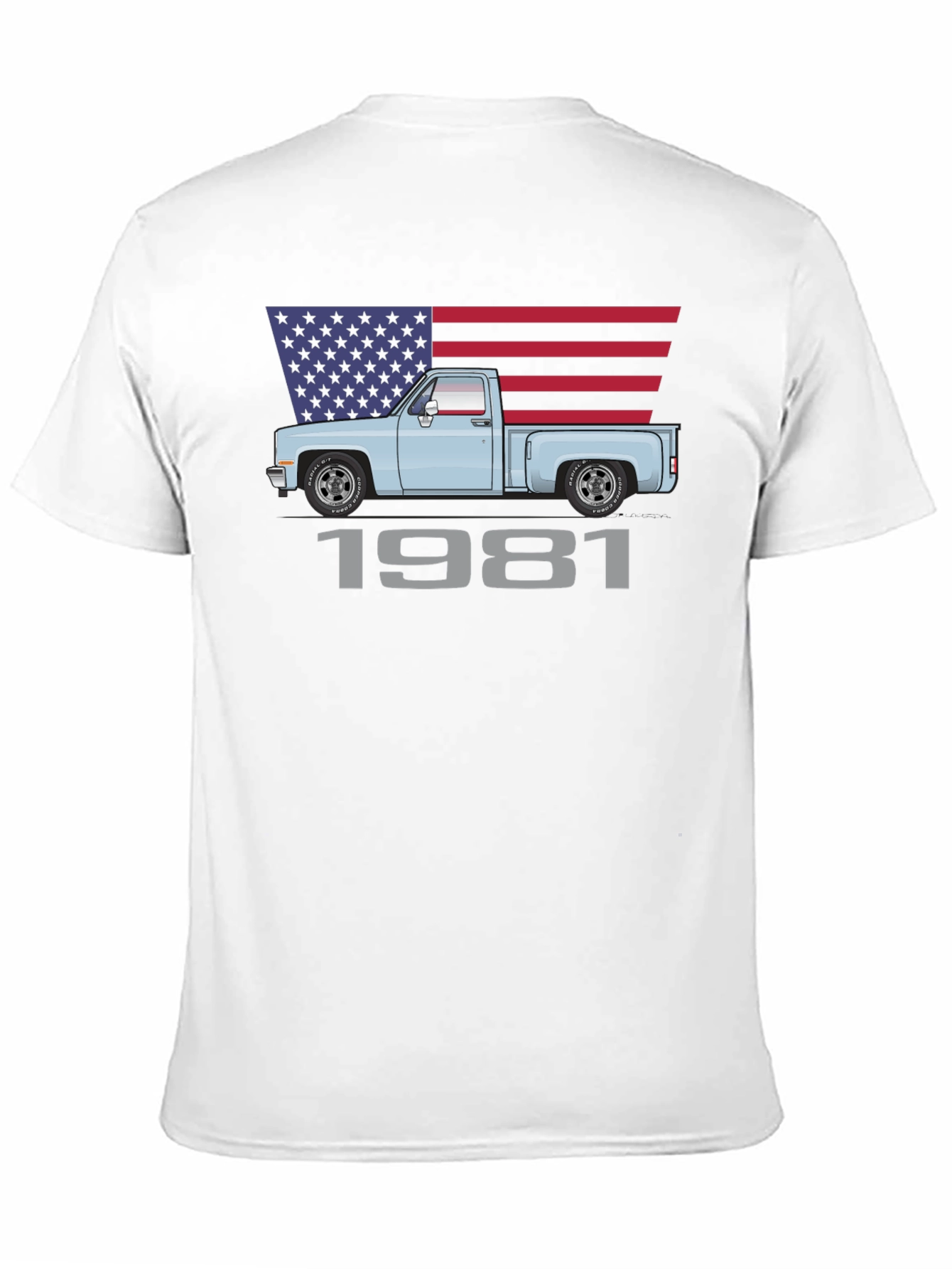 1981 Truck American Flag Graphic Tee