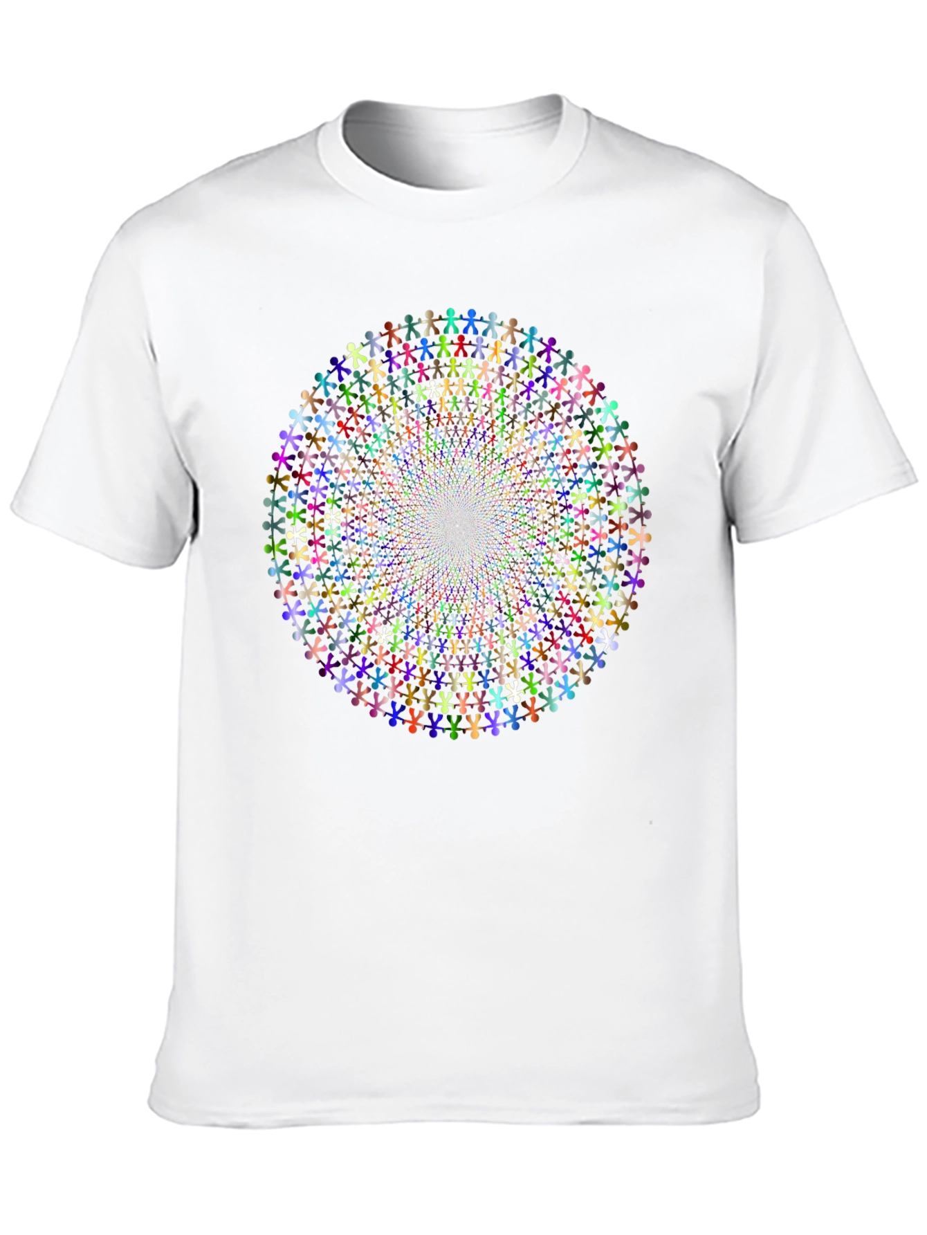 Vibrant People Circle Graphic T-Shirt - Black