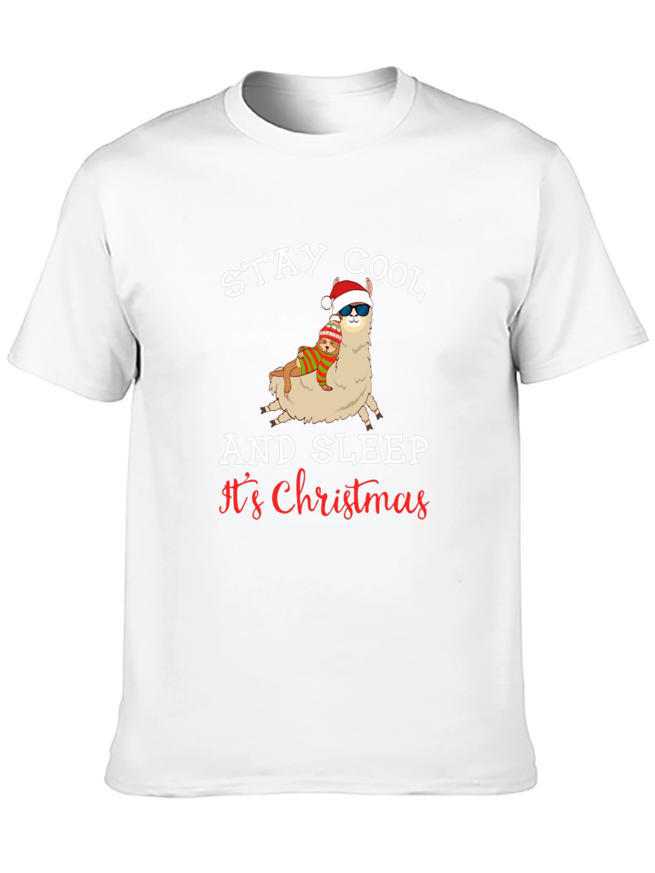 Stay Cool Llama Christmas T-Shirt