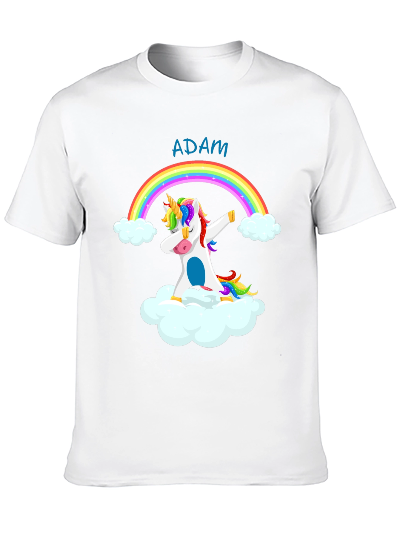 Adam Unicorn Rainbow Dabbing T-Shirt