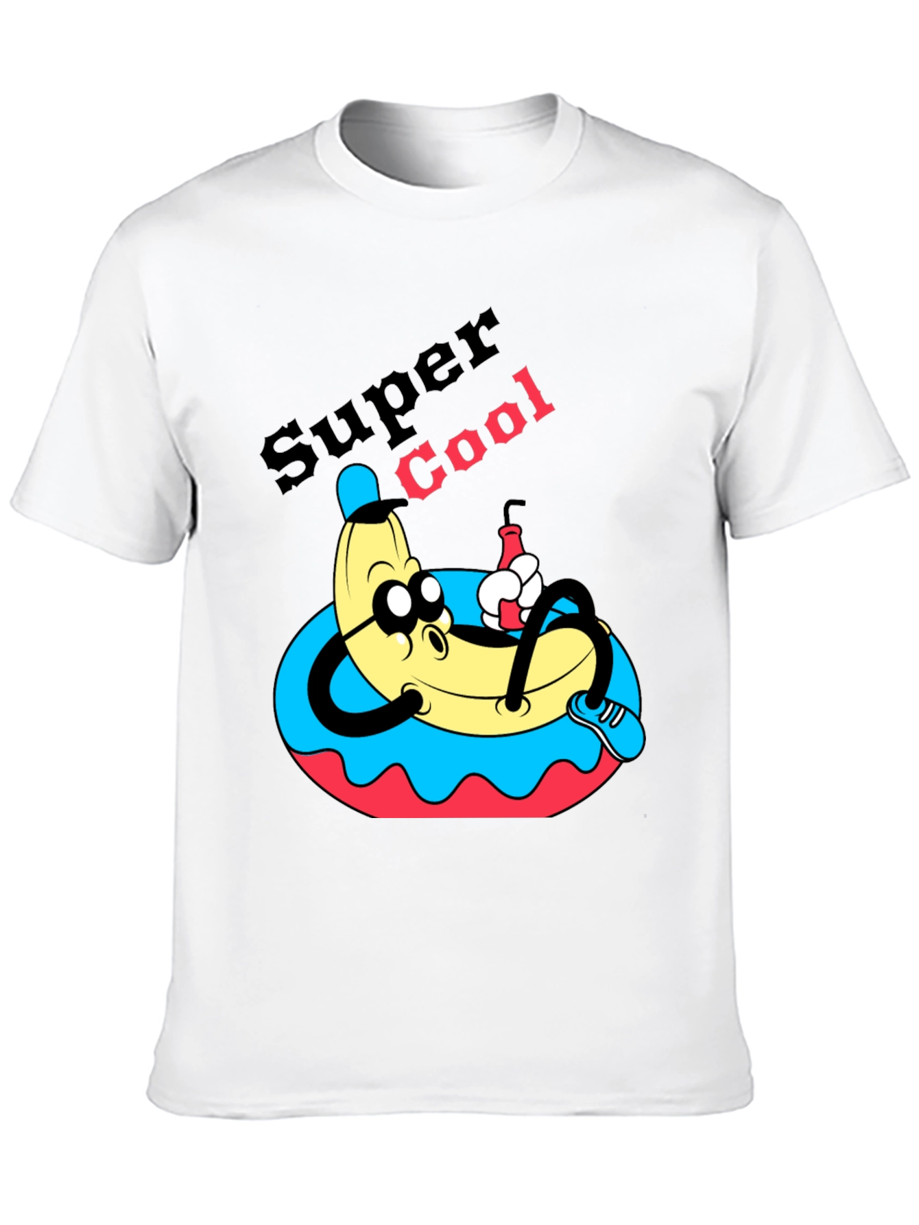 Super Cool Banana T-Shirt - Relaxed Cartoon Graphic Tee