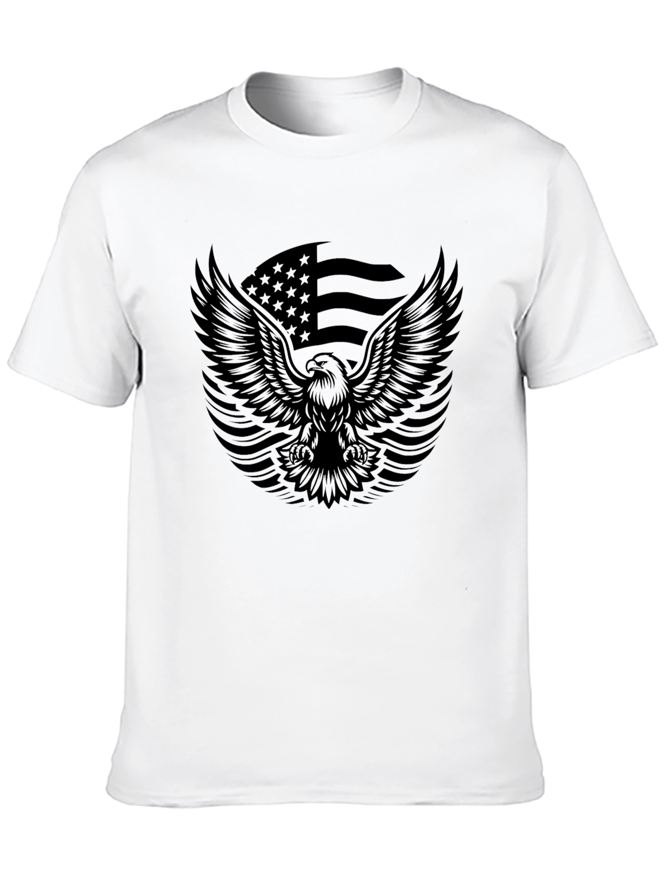 American Eagle Flag Graphic Black T-Shirt