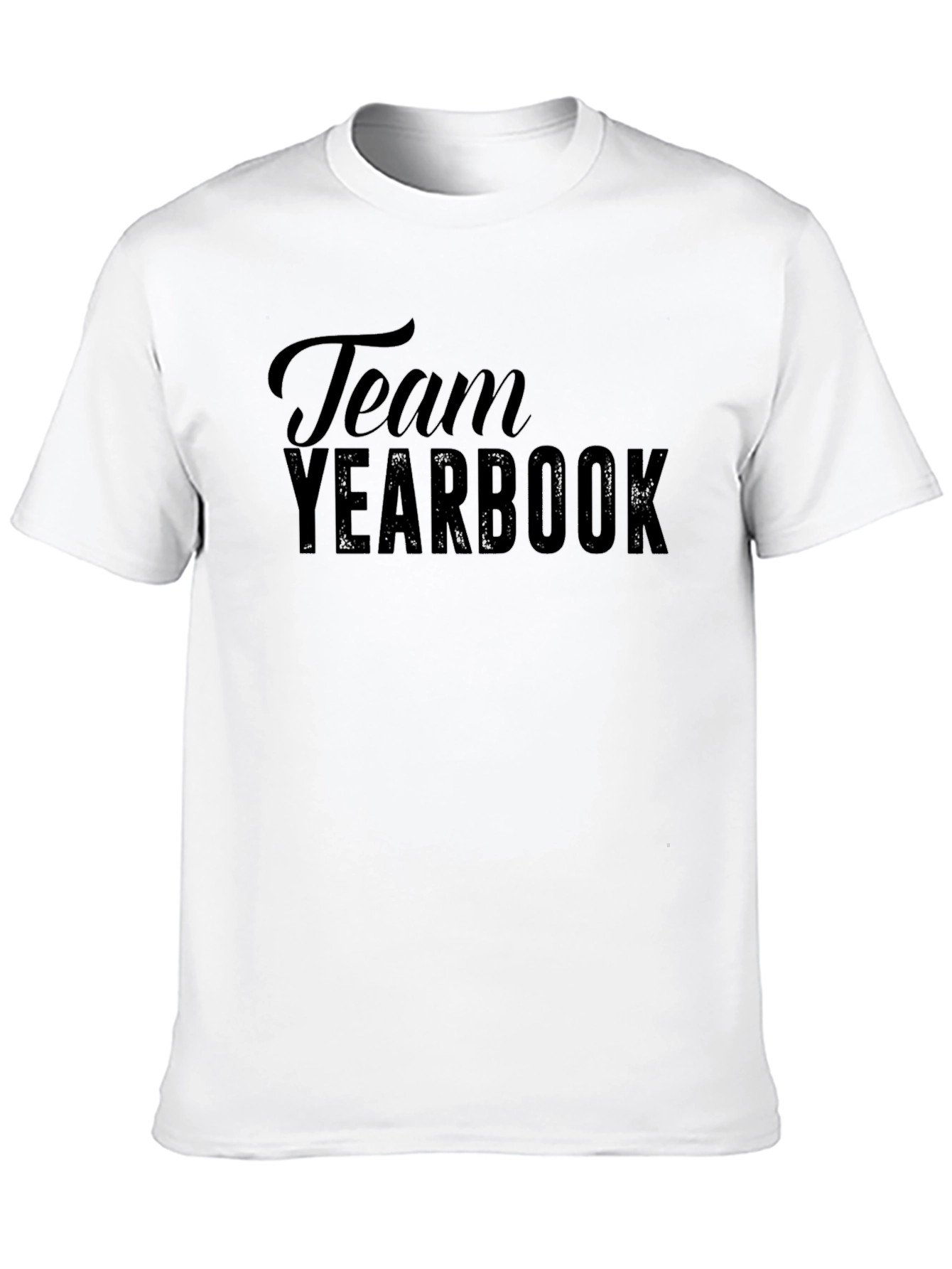 Team Yearbook Graphic Tee - Soft Black Cotton T-Shirt