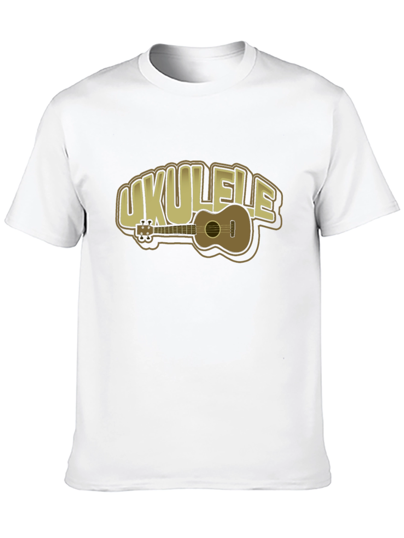 Ukulele Graphic Tee - Black Cotton