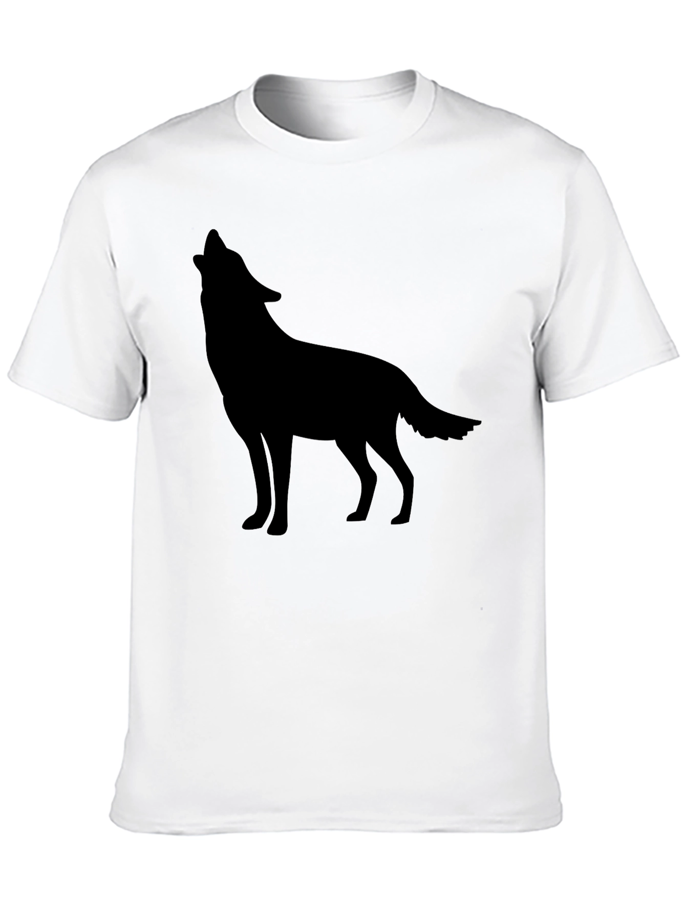 Black Wolf Silhouette Graphic Tee