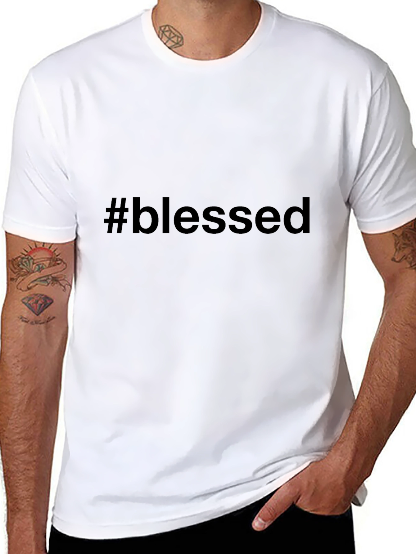 #blessed Black T-Shirt - Stylish & Comfortable